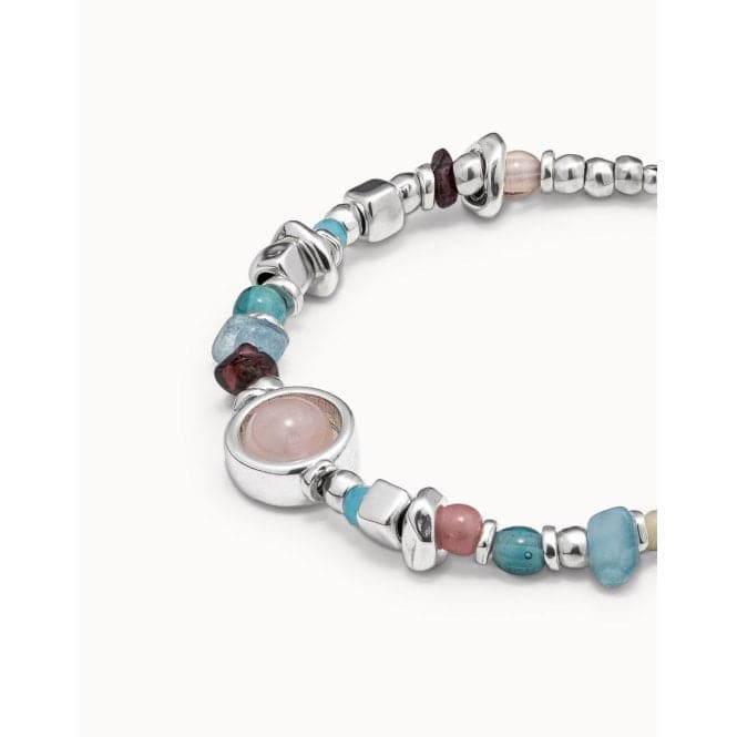 Energy + Multicolor Crystal Natural Stone BraceletUNOde50PUL1848MCLMTL0M