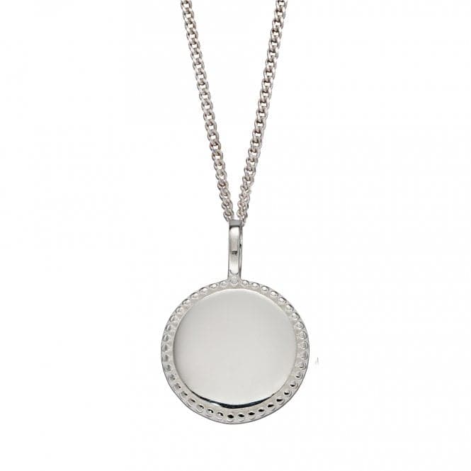 Engravable Disc with Millegrain Edge Pendant P5000BeginningsP5000