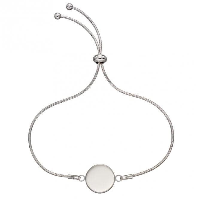 Engravable Silver Disc Toggle Bracelet B5305BeginningsB5305