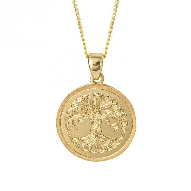 Engraved Tree of Life 9ct Yellow Gold Pendant GP1000Elements GoldGP1000