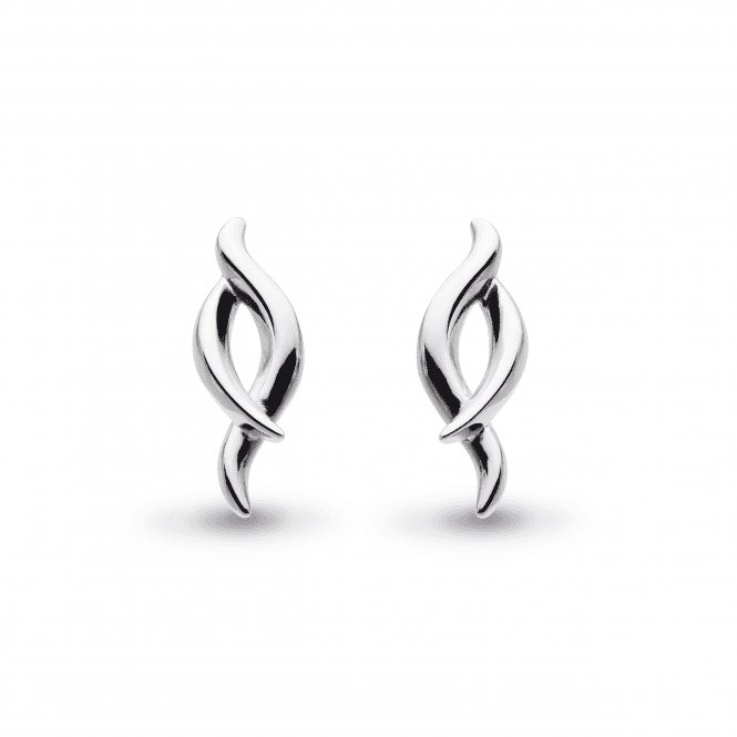 Entwine Twine Rhodium Plated Stud Earrings 40223RPKit Heath40223RP