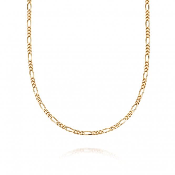 Essentials Figaro Chain 18ct Gold Plated Necklace FCSL_GPDaisyFCSL_GP