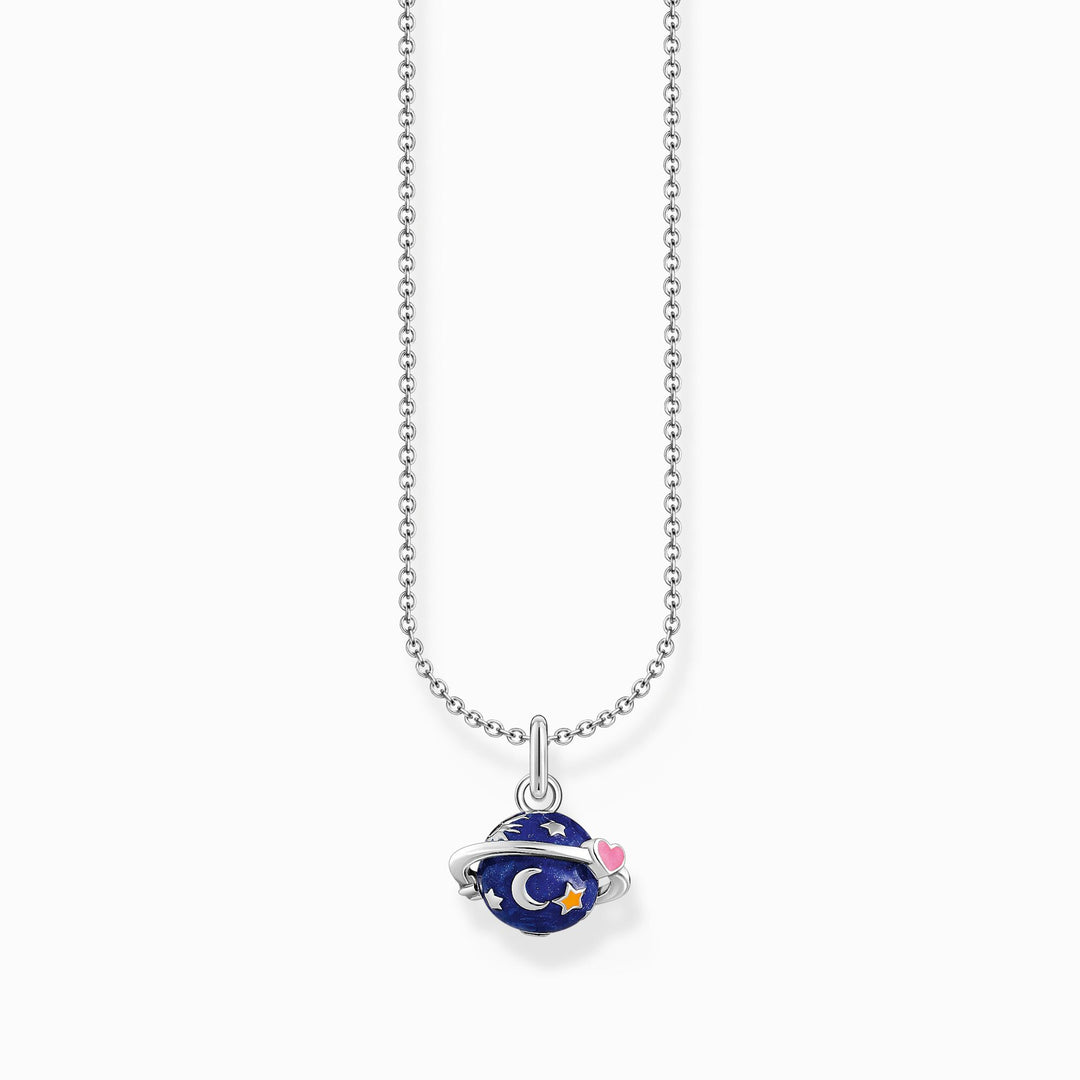 Essentials Sterling Silver Colourful Enamel Saturn Necklace KE2272 - 041 - 7 - L45VThomas Sabo Sterling SilverKE2272 - 041 - 7 - L45V