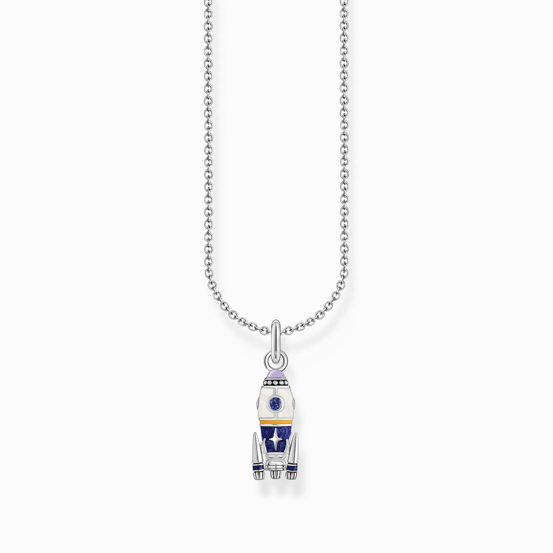 Essentials Sterling Silver Colourful Rocket Necklace KE2225 - 347 - 7 - L45VThomas Sabo Charm ClubKE2225 - 347 - 7 - L45V