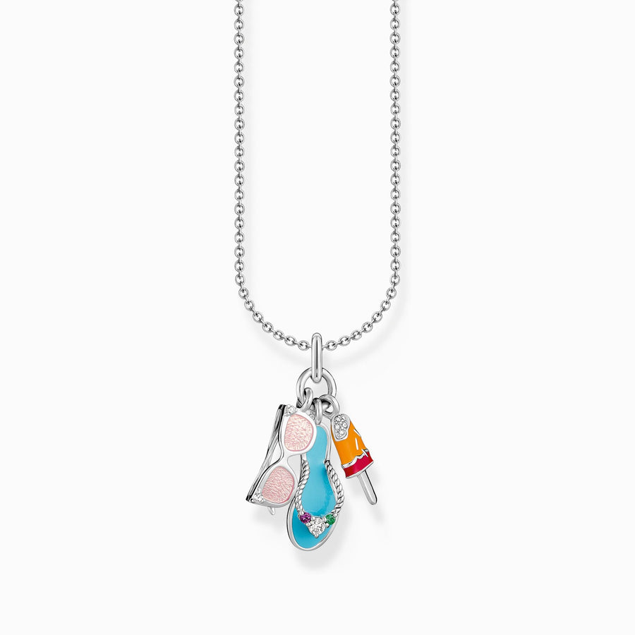 Essentials Sterling Silver Colourful Summer Necklace KE2228 - 340 - 7 - L45VThomas Sabo Charm ClubKE2228 - 340 - 7 - L45V