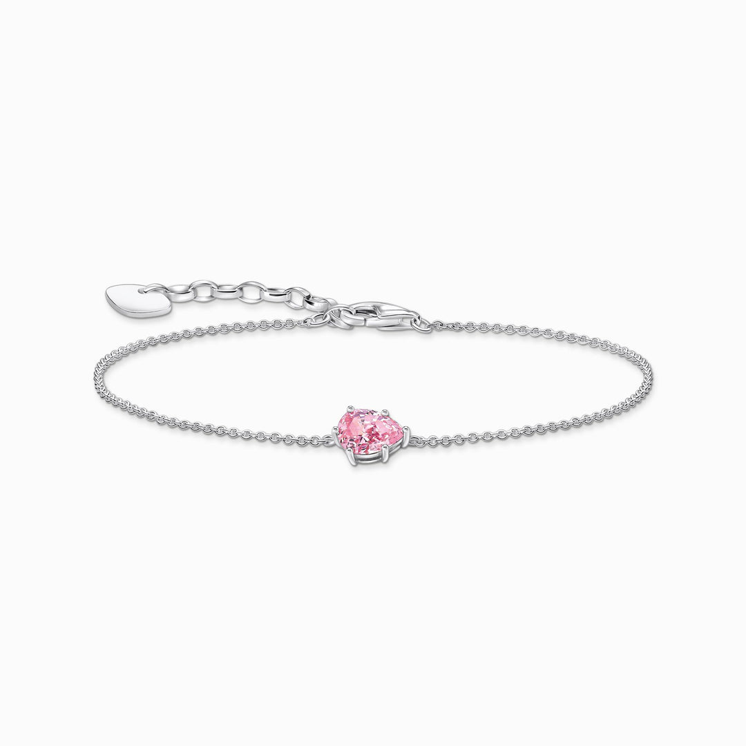 Essentials Sterling Silver Drop - Shaped Pink Zirconia Bracelet A2159 - 051 - 9 - L19VThomas Sabo Sterling SilverA2159 - 051 - 9 - L19V