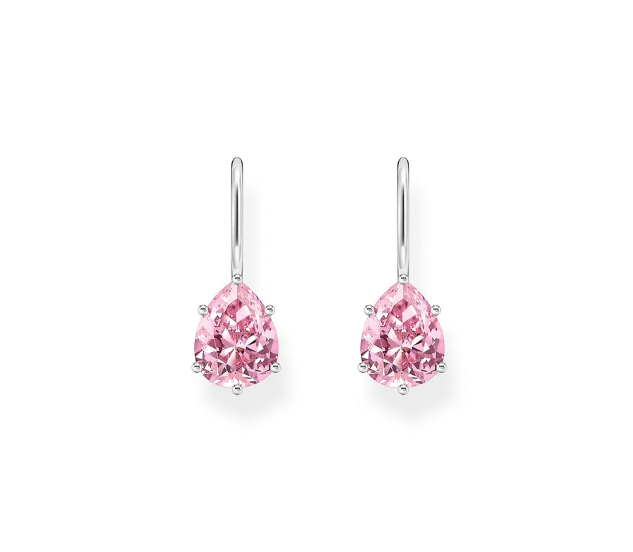 Essentials Sterling Silver Drop - Shaped Pink Zirconia Earrings H2290 - 051 - 9Thomas Sabo Sterling SilverH2290 - 051 - 9