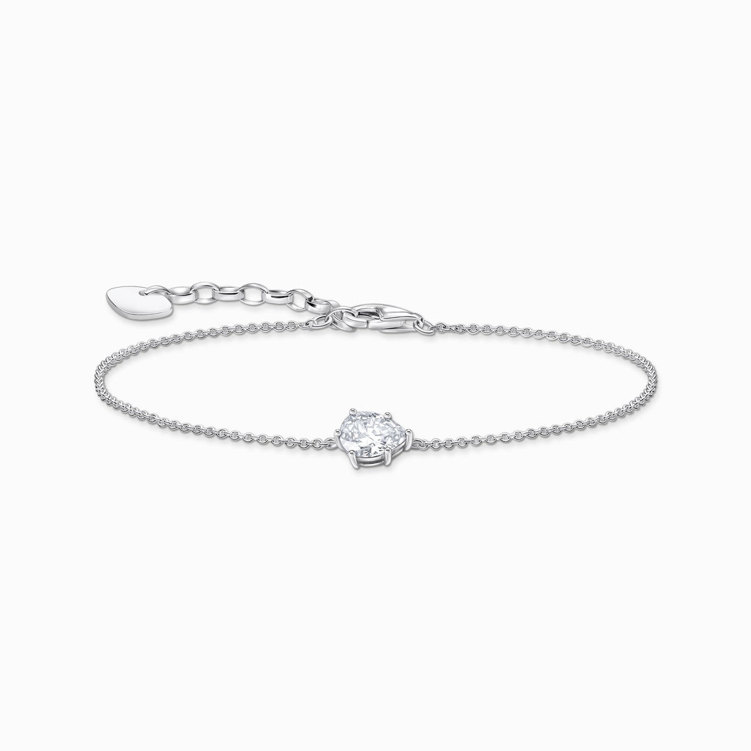 Essentials Sterling Silver Drop - Shaped White Zirconia Bracelet A2159 - 051 - 14 - L19VThomas Sabo Sterling SilverA2159 - 051 - 14 - L19V