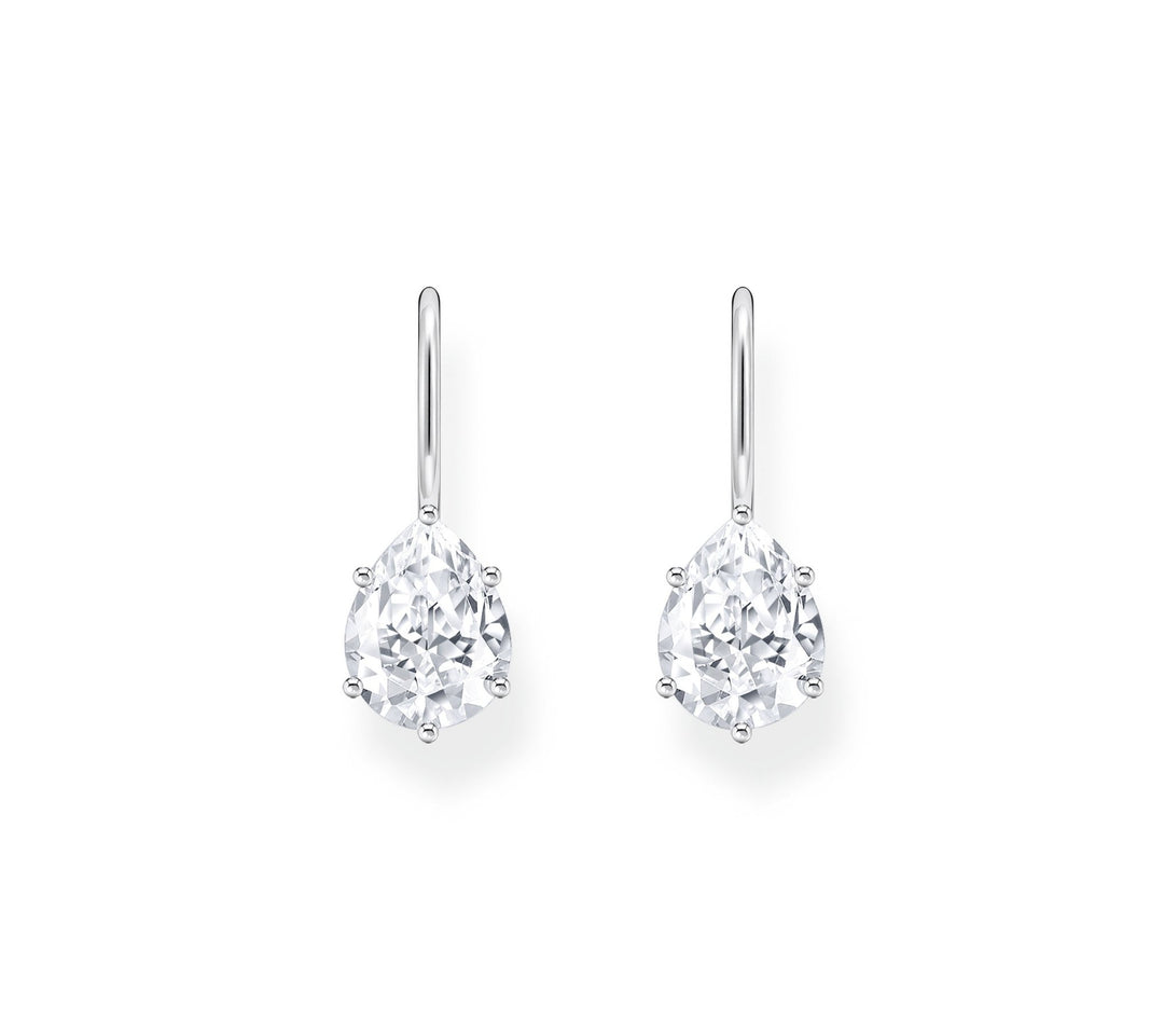 Essentials Sterling Silver Drop - Shaped White Zirconia Earrings H2290 - 051 - 14Thomas Sabo Sterling SilverH2290 - 051 - 14