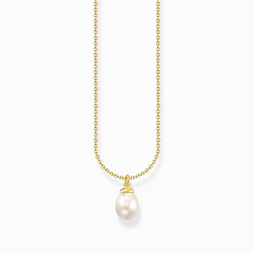 Essentials Sterling Silver Gold Plated Freshwater Pearl Necklace KE2238 - 430 - 14 - L45VThomas Sabo Charm ClubKE2238 - 430 - 14 - L45V