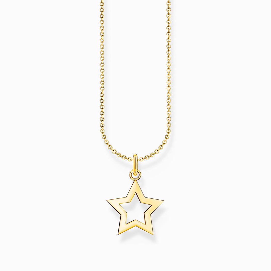 Essentials Sterling Silver Gold Plated Star Necklace KE2222 - 413 - 39 - L45VThomas Sabo Charm ClubKE2222 - 413 - 39 - L45V