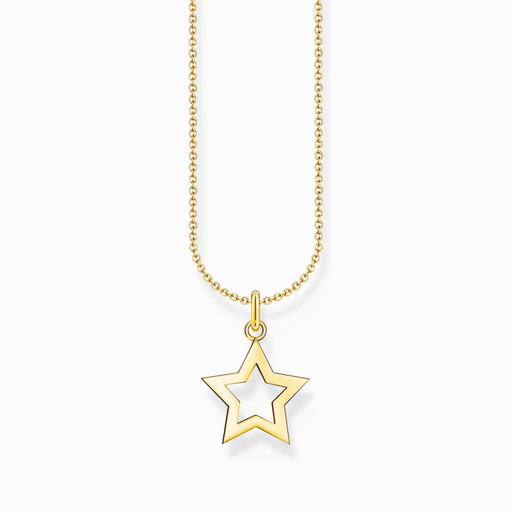 Essentials Sterling Silver Gold Plated Star Necklace KE2222 - 413 - 39 - L45VThomas Sabo Charm ClubKE2222 - 413 - 39 - L45V