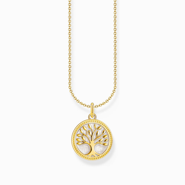 Essentials Sterling Silver Gold Plated Tree Of Love Enamel Necklace KE2220 - 427 - 39 - L45VThomas Sabo Sterling SilverKE2220 - 427 - 39 - L45V