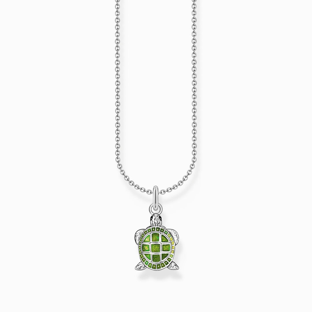 Essentials Sterling Silver Green Enamel Turtle Necklace KE2216 - 007 - 6 - L45VThomas Sabo Charm ClubKE2216 - 007 - 6 - L45V