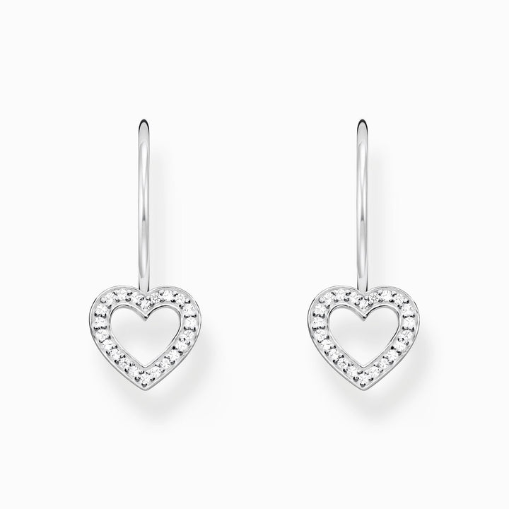 Essentials Sterling Silver Heart - Shaped Zirconia Earrings H2292 - 051 - 14Thomas Sabo Sterling SilverH2292 - 051 - 14