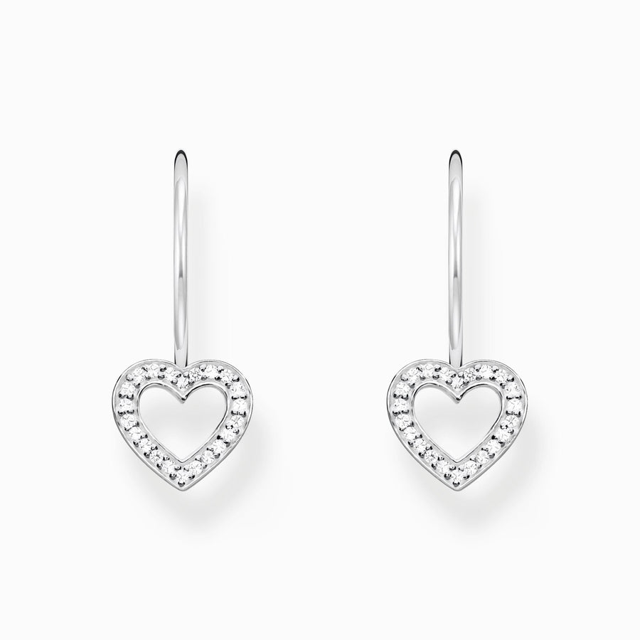 Essentials Sterling Silver Heart - Shaped Zirconia Earrings H2292 - 051 - 14Thomas Sabo Sterling SilverH2292 - 051 - 14