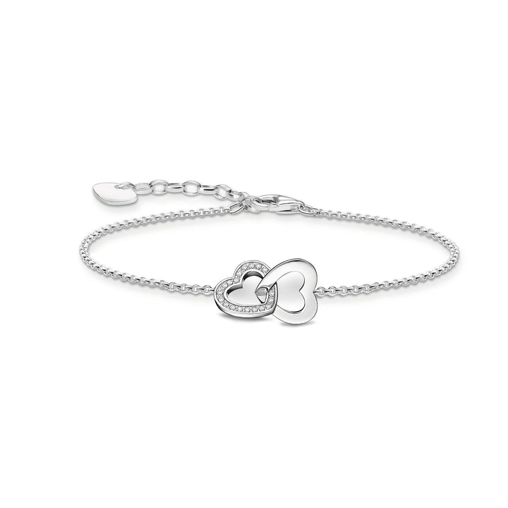 Essentials Sterling Silver Intertwined Hearts With Zirconia Bracelet A2163 - 051 - 14 - L19VThomas Sabo Sterling SilverA2163 - 051 - 14 - L19V