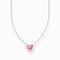 Essentials Sterling Silver Pink Heart - Shaped Zirconia Necklace KE2211 - 051 - 9 - L45VThomas Sabo Sterling SilverKE2211 - 051 - 9 - L45V