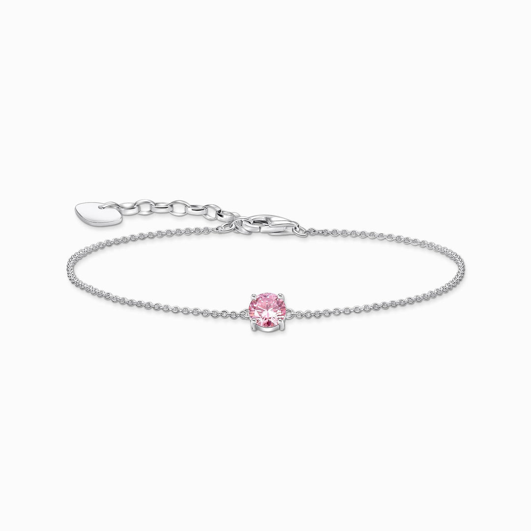 Essentials Sterling Silver Pink Zirconia Bracelet A2156 - 051 - 9 - L19VThomas Sabo Sterling SilverA2156 - 051 - 9 - L19V