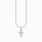 Essentials Sterling Silver Pink Zirconia Cross Necklace KE2226 - 051 - 9 - L45VThomas Sabo Charm ClubKE2226 - 051 - 9 - L45V
