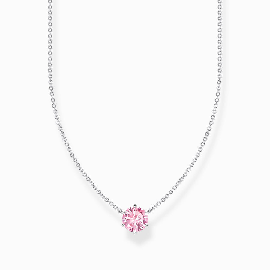 Essentials Sterling Silver Pink Zirconia Necklace KE2210 - 051 - 9 - L45VThomas Sabo Sterling SilverKE2210 - 051 - 9 - L45V