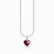 Essentials Sterling Silver Red Zirconia Heart Necklace KE2268 - 051 - 10 - L45VThomas Sabo Charm ClubKE2268 - 051 - 10 - L45V
