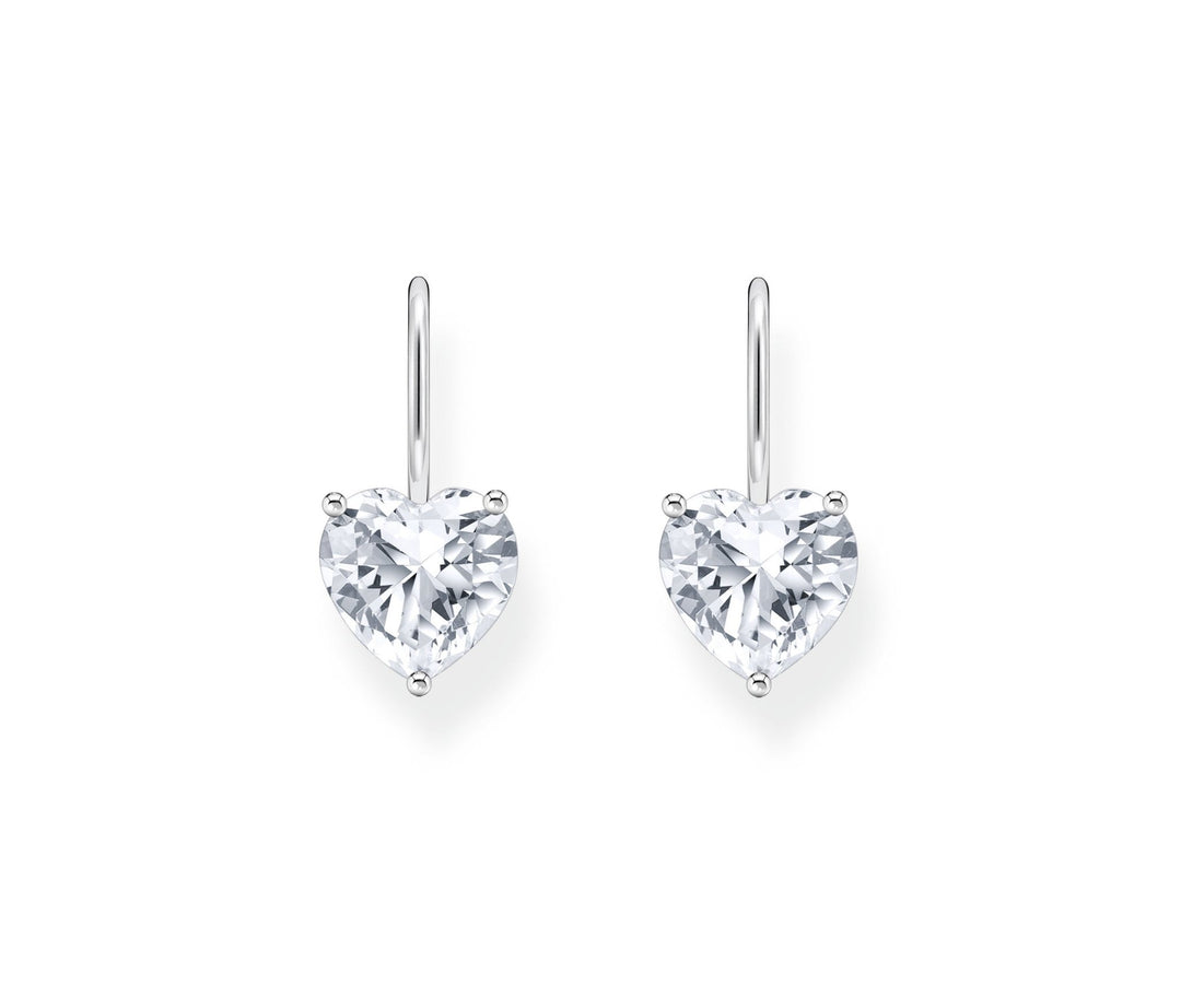 Essentials Sterling Silver White Heart - Shaped Zirconia Earrings H2288 - 051 - 14Thomas Sabo Sterling SilverH2288 - 051 - 14