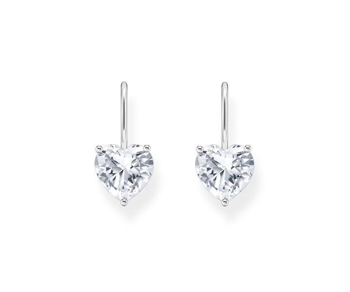 Essentials Sterling Silver White Heart - Shaped Zirconia Earrings H2288 - 051 - 14Thomas Sabo Sterling SilverH2288 - 051 - 14