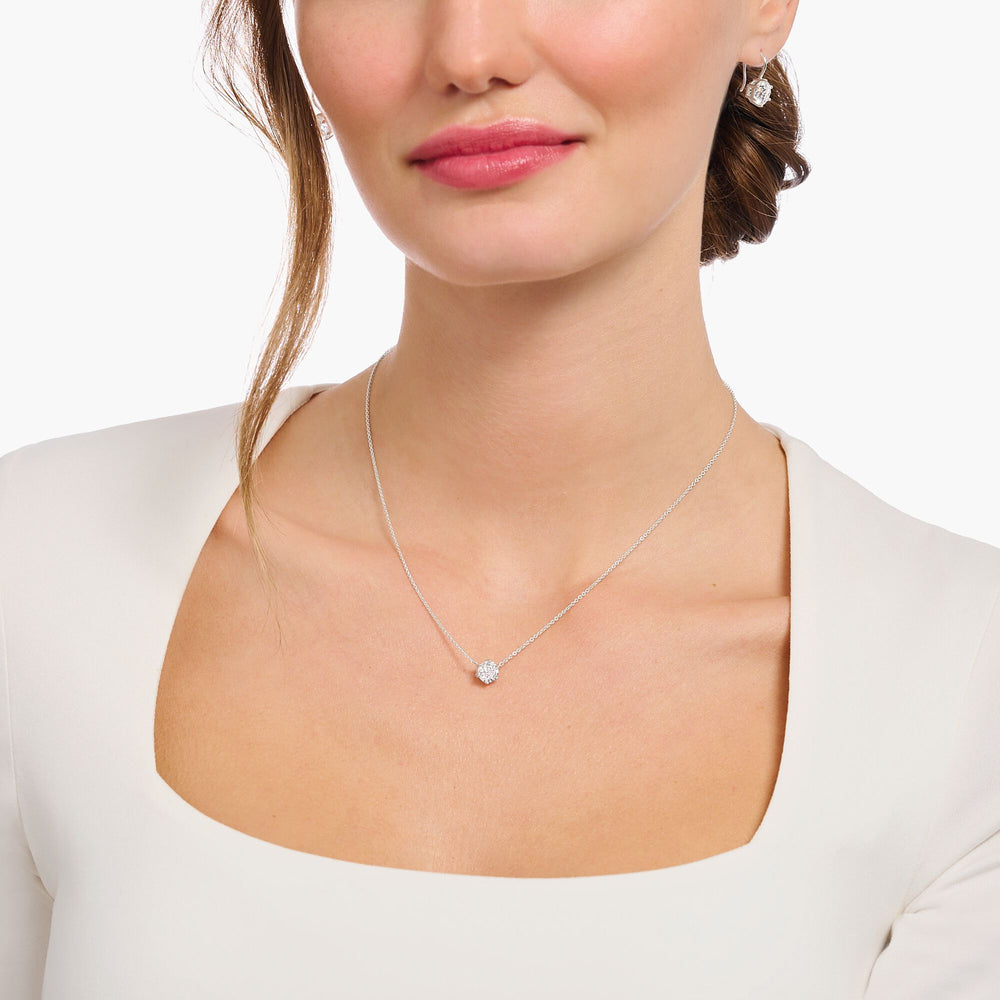 Essentials Sterling Silver White Zirconia Necklace KE2210 - 051 - 14 - L45VThomas Sabo Sterling SilverKE2210 - 051 - 14 - L45V