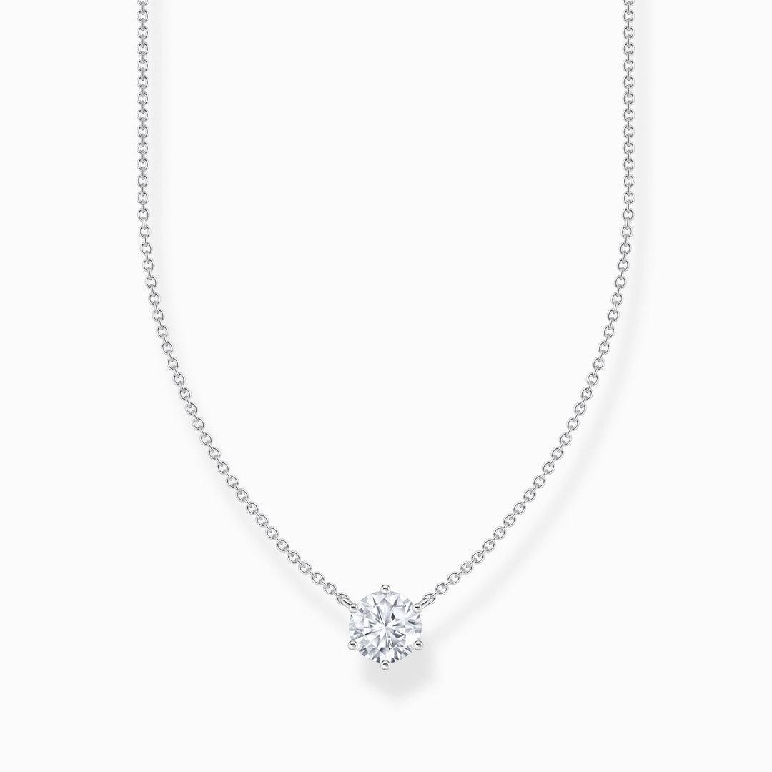 Essentials Sterling Silver White Zirconia Necklace KE2210 - 051 - 14 - L45VThomas Sabo Sterling SilverKE2210 - 051 - 14 - L45V