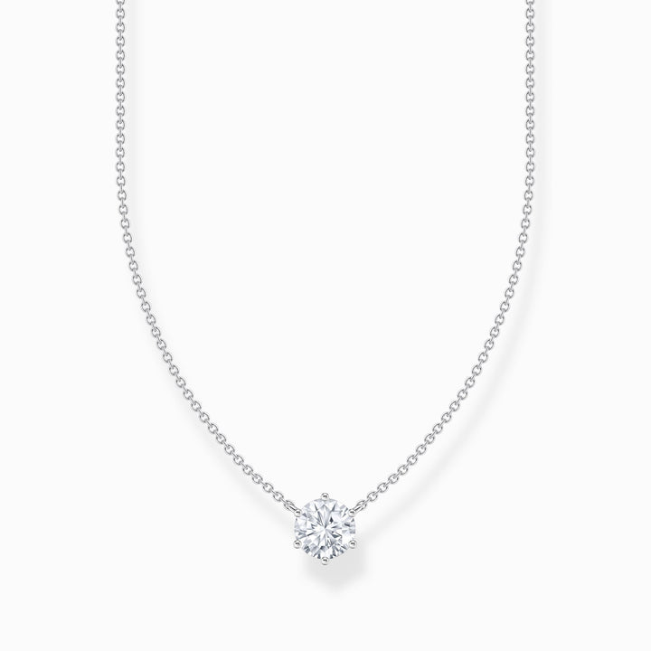 Essentials Sterling Silver White Zirconia Necklace KE2210 - 051 - 14 - L45VThomas Sabo Sterling SilverKE2210 - 051 - 14 - L45V