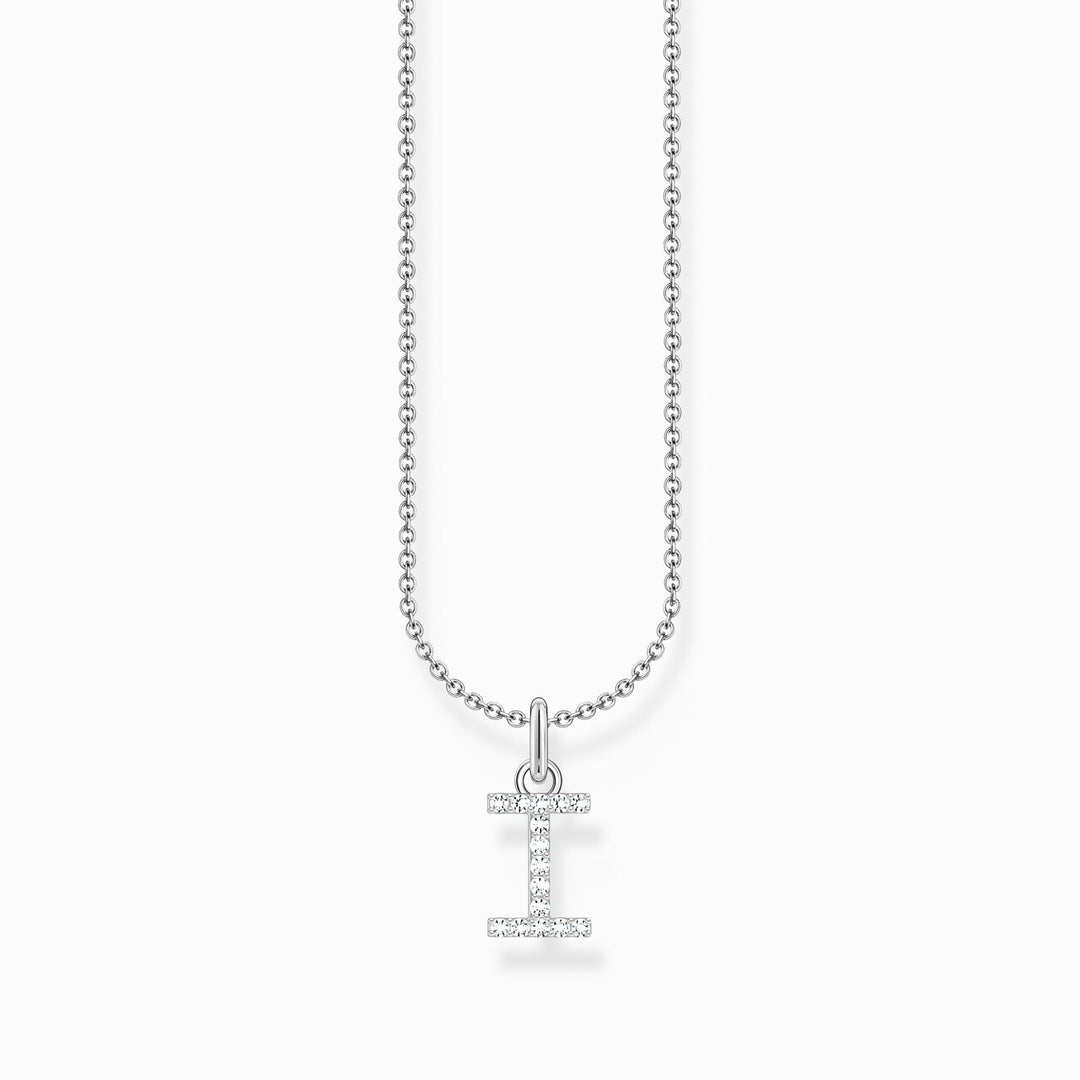 Essentials Sterling Silver With Zirconia letter I Necklace KE2248 - 051 - 14 - L45VThomas Sabo Charm ClubKE2248 - 051 - 14 - L45V