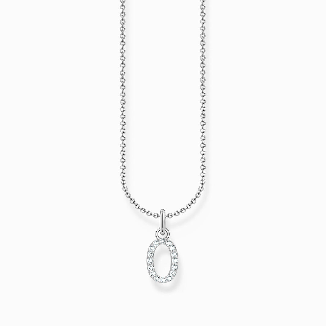 Essentials Sterling Silver With Zirconia letter O Necklace KE2254 - 051 - 14 - L45VThomas Sabo Charm ClubKE2254 - 051 - 14 - L45V