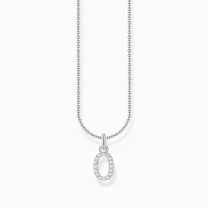 Essentials Sterling Silver With Zirconia letter O Necklace KE2254 - 051 - 14 - L45VThomas Sabo Charm ClubKE2254 - 051 - 14 - L45V