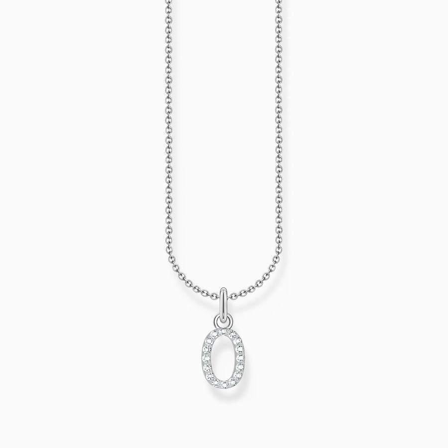 Essentials Sterling Silver With Zirconia letter O Necklace KE2254 - 051 - 14 - L45VThomas Sabo Charm ClubKE2254 - 051 - 14 - L45V