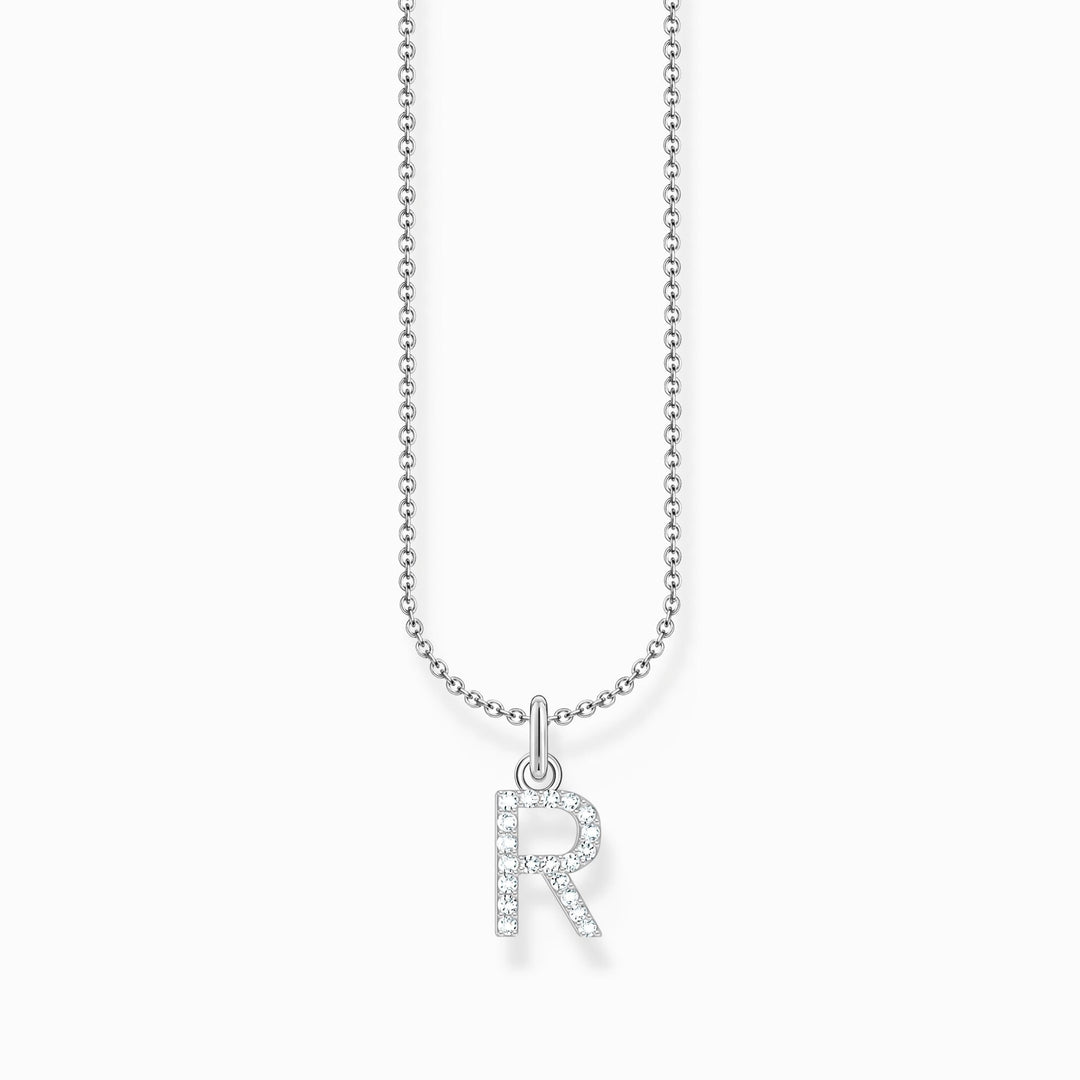 Essentials Sterling Silver With Zirconia letter R Necklace KE2257 - 051 - 14 - L45VThomas Sabo Charm ClubKE2257 - 051 - 14 - L45V