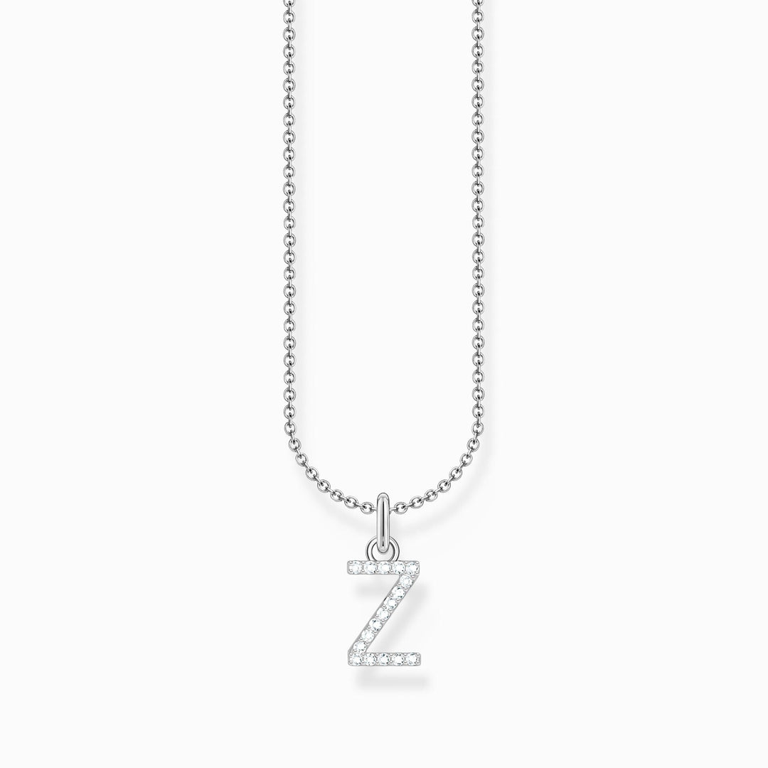 Essentials Sterling Silver With Zirconia letter Z Necklace KE2265 - 051 - 14 - L45VThomas Sabo Charm ClubKE2265 - 051 - 14 - L45V