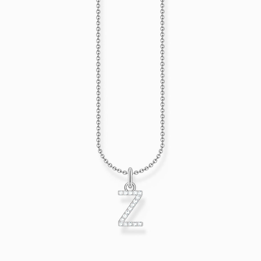 Essentials Sterling Silver With Zirconia letter Z Necklace KE2265 - 051 - 14 - L45VThomas Sabo Charm ClubKE2265 - 051 - 14 - L45V