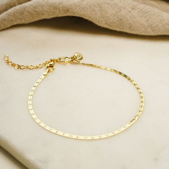 Estee Lalonde Flat Snake Chain 18ct Gold Plated Bracelet ELBR06_GPDaisyELBR06_GP