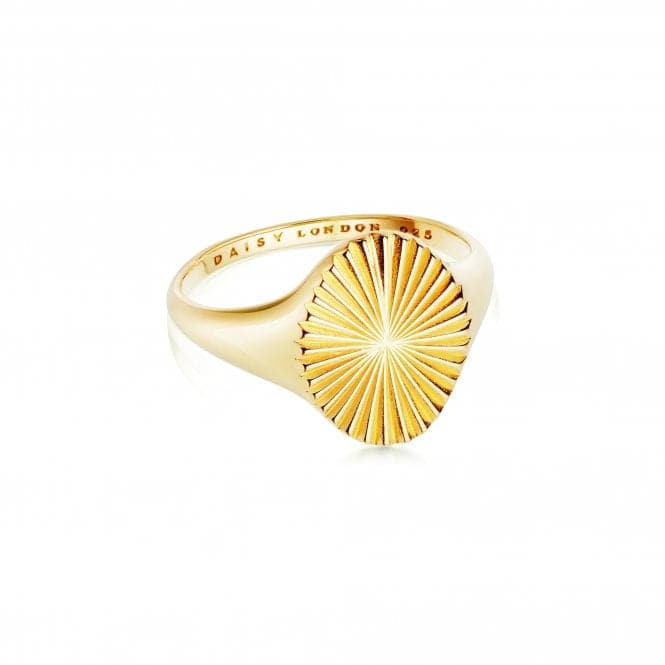 Estee Lalonde Sunburst Signet 18ct Gold Plated Ring ELSR09_GPDaisyELSR09_GP_L