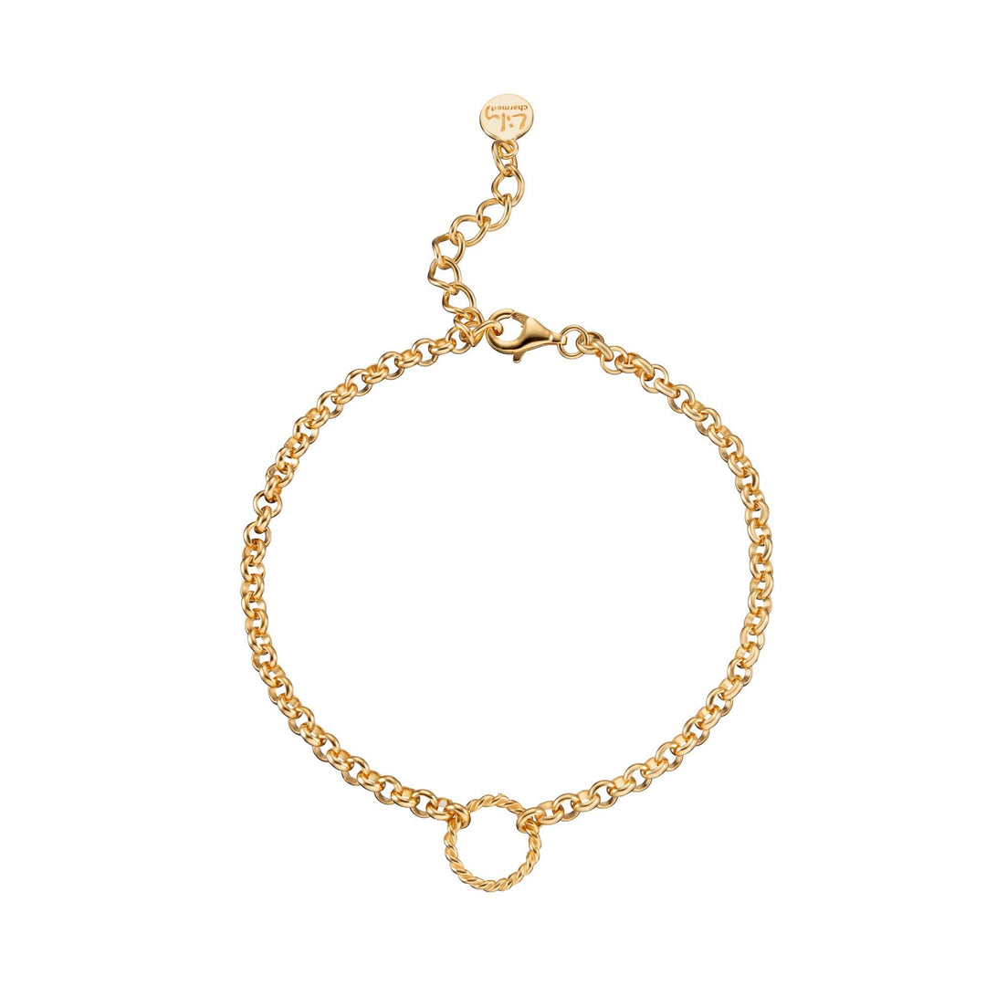 Gold Plated Eternity Twist Charm Bracelet CBRGETWST
