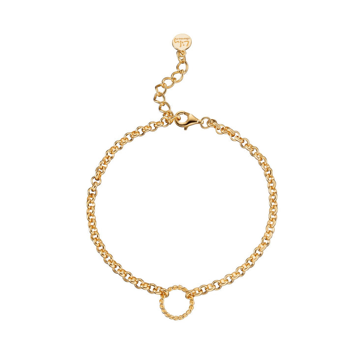 Gold Plated Eternity Twist Charm Bracelet CBRGETWST