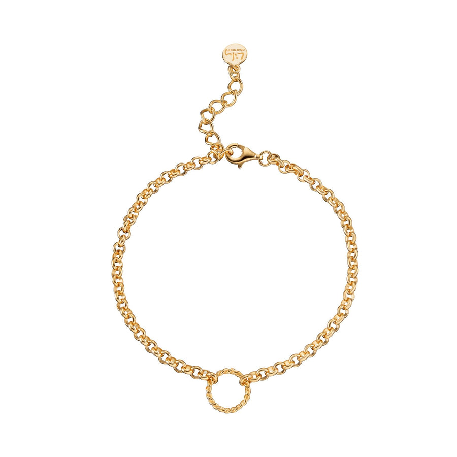 Gold Plated Eternity Twist Charm Bracelet CBRGETWST