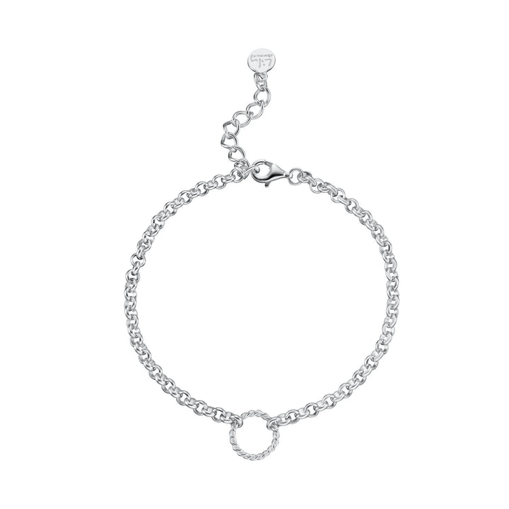 Silver Eternity Twist Charm Bracelet CBRSETWST