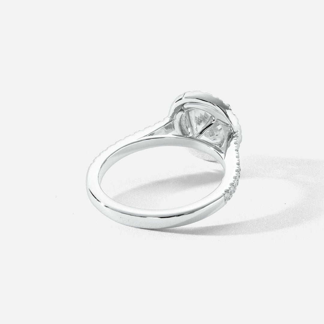 Evelyn | Platinum 1.90ct tw Round Lab Grown Diamond Halo RingCreated BrillianceBA0073972 - R