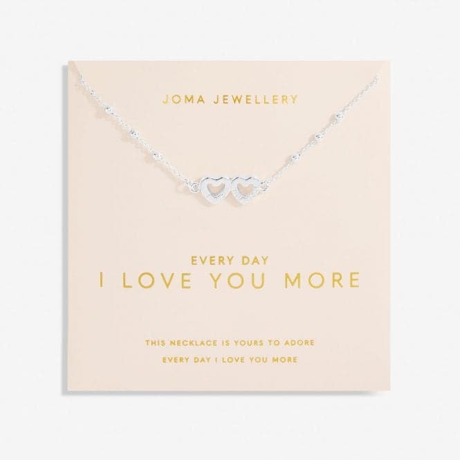 Every Day I Love You More Silver Plated 46cm + 5cm Necklace 6741Joma Jewellery6741