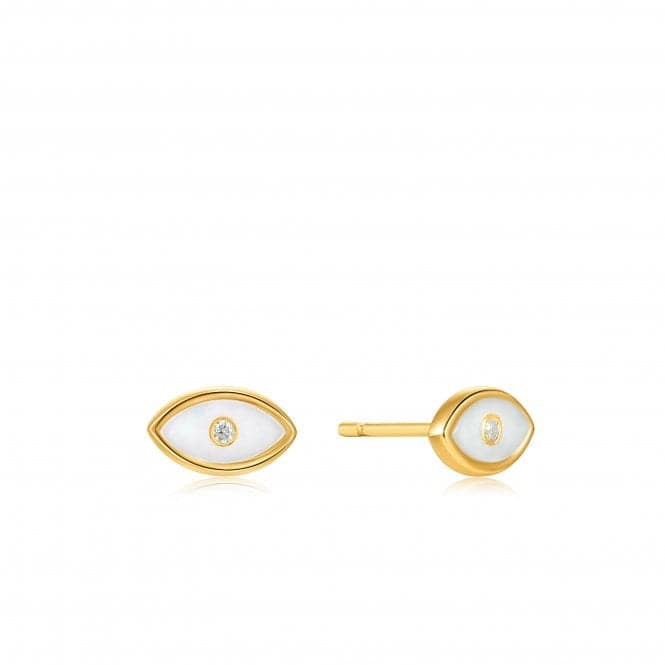 Evil Eye Gold Stud Earrings E030 - 02GAnia HaieE030 - 02G