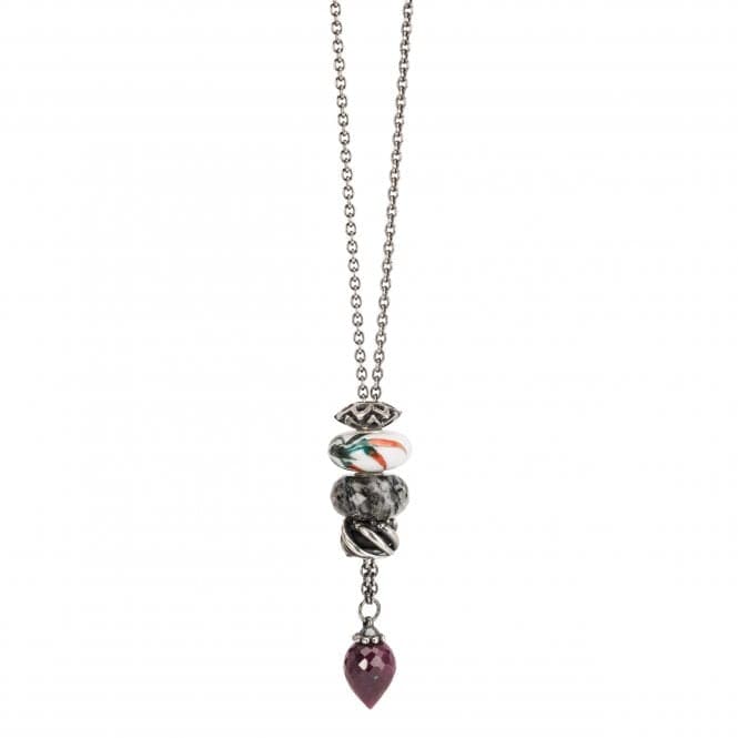 Fantasy Necklace with RubyTrollbeadsTAGFA - 00063 - 60cm