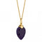 February Yellow Gold Plated Birthstone Chalcedony Stone Pendant P4976BeginningsP4976