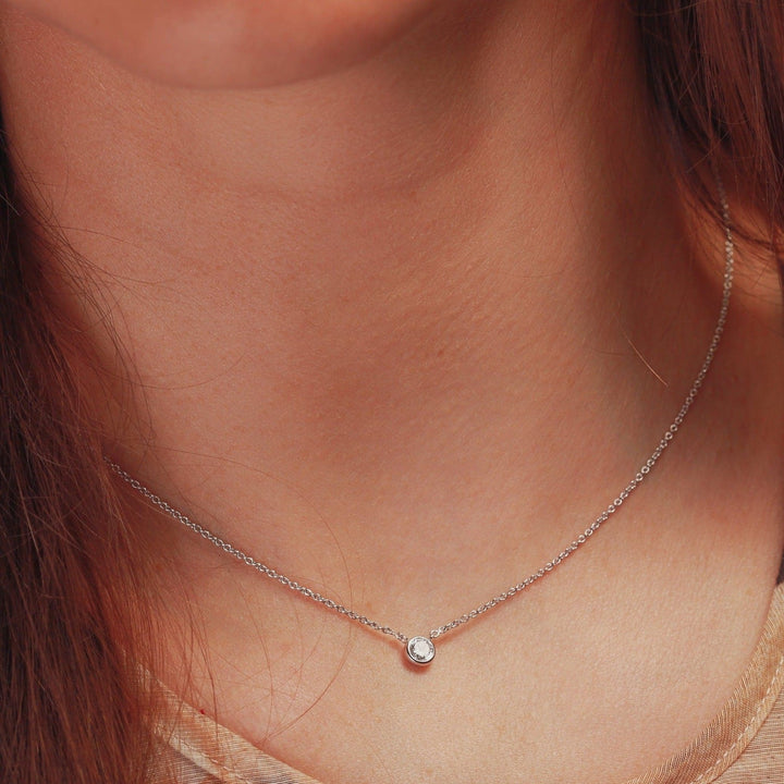 Felicity | 9ct White Gold 0.20ct tw Lab Grown Diamond NecklaceCreated BrillianceBA0071841
